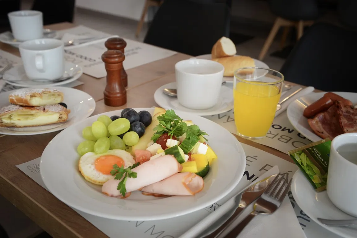 Breakfast table at Prague Season Hotel