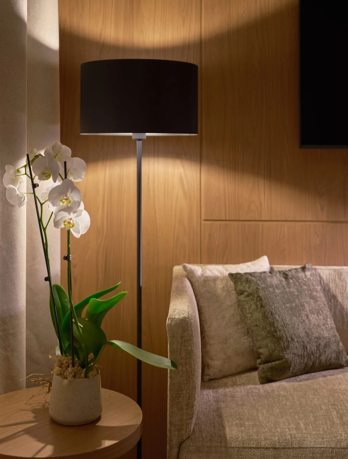 Armchair in a guest room – The Benedict Boutique Hotel