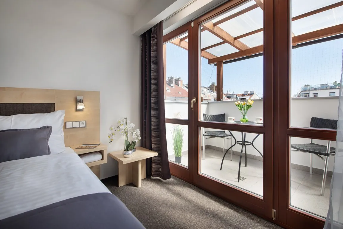 Double room with terrace view at Prague Season Hotel