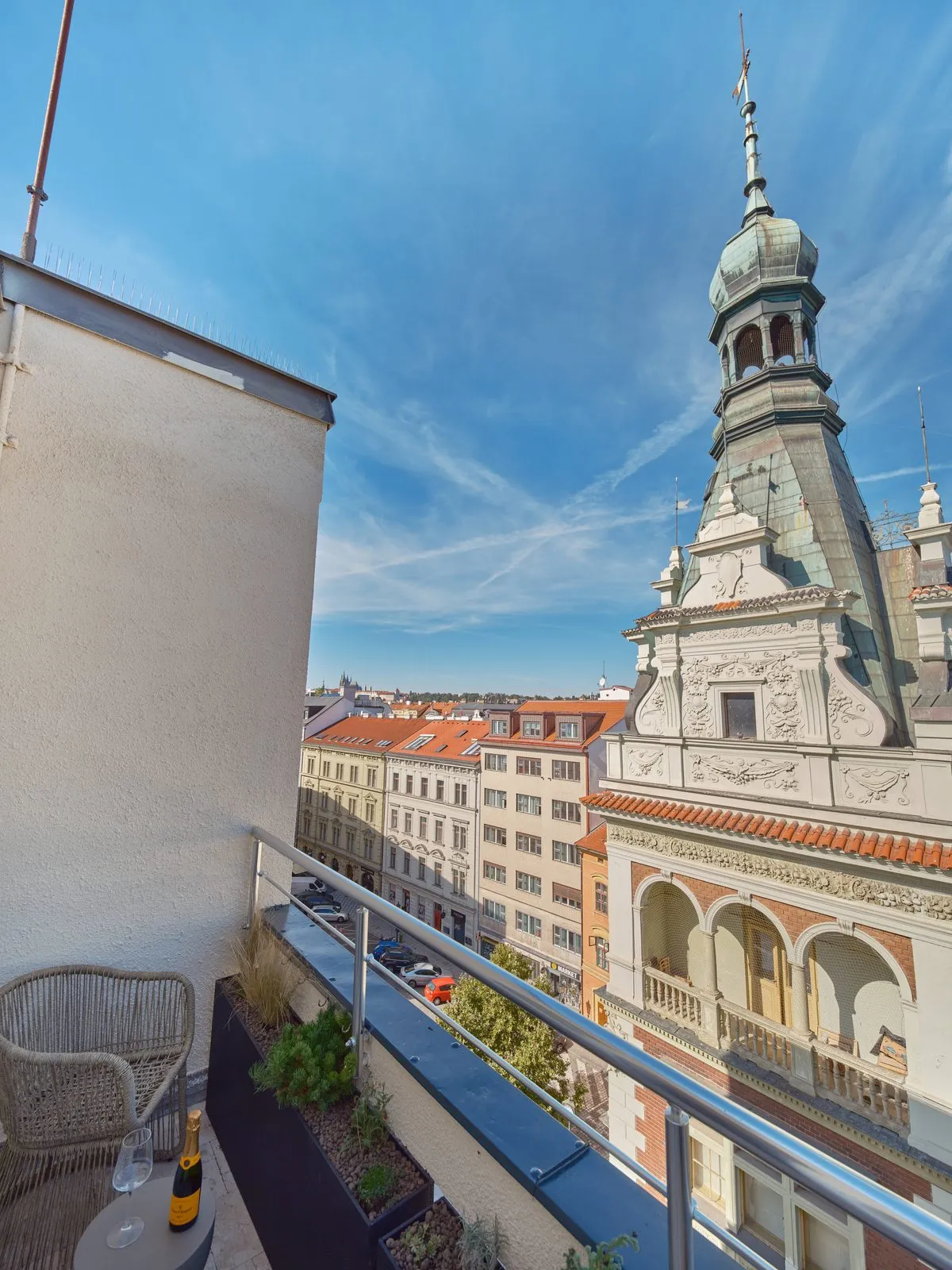 View of the church tower – The Benedict Boutique Hotel